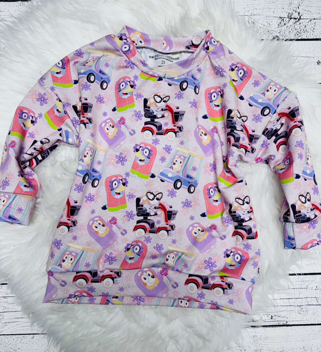 Bluey Grannies Dolman Crew