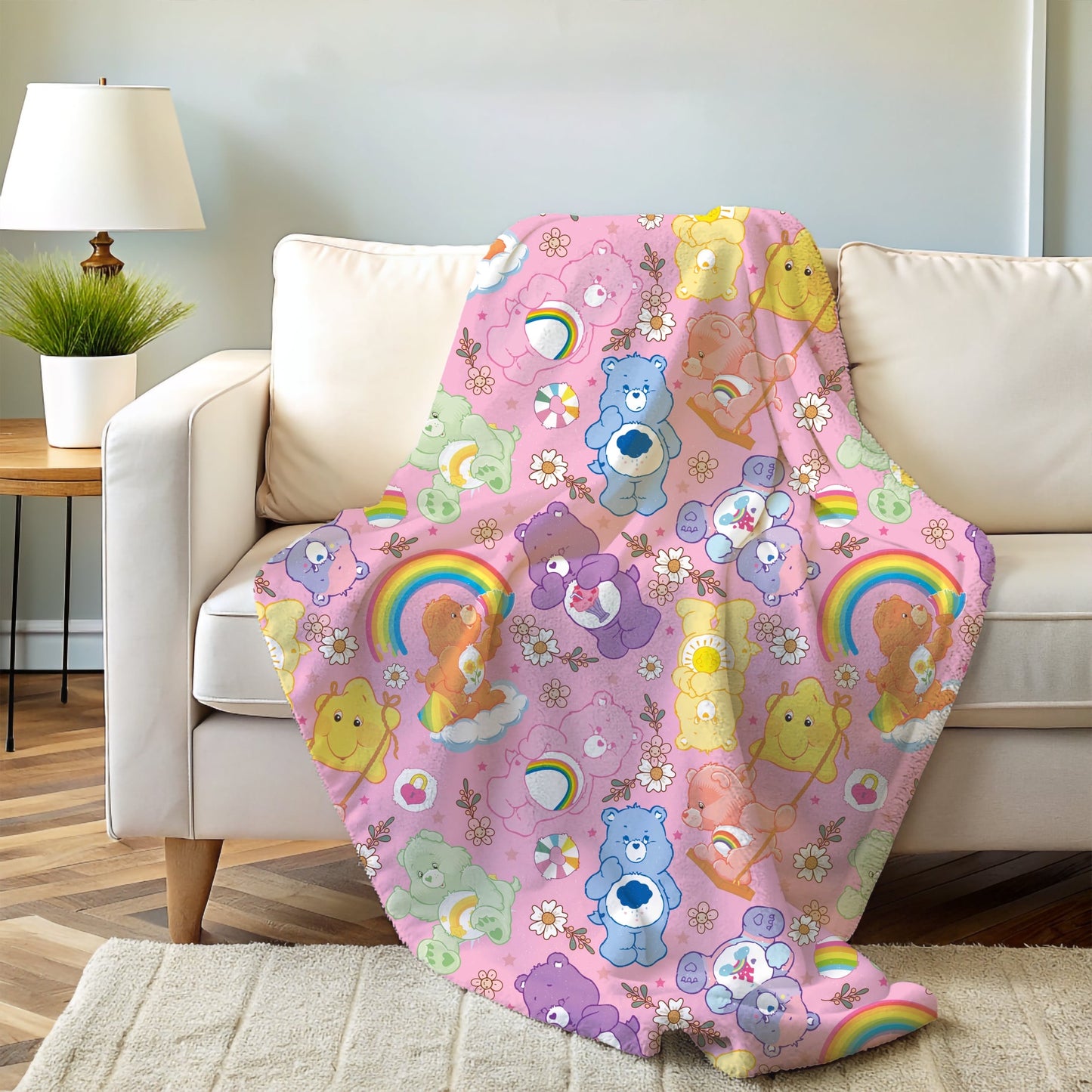 Care Bear Floral Blanket